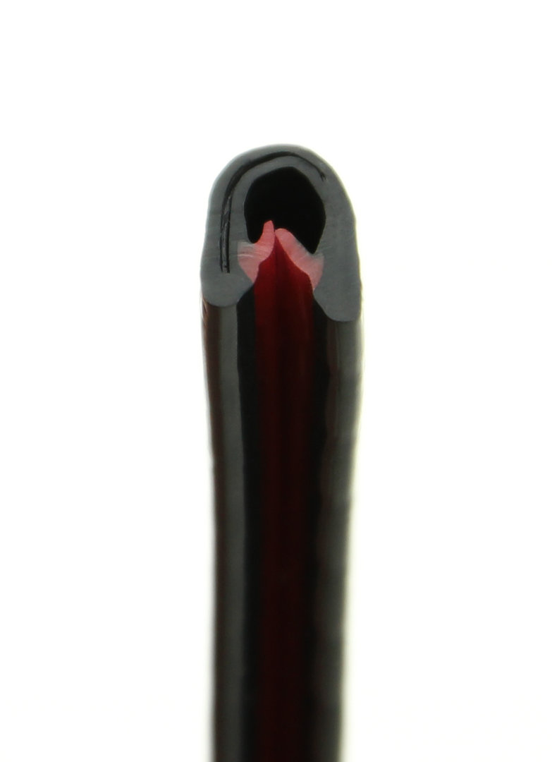 PVC mit Stahlgerüst RoHS konform Kantenschutz Profil 1,0-2,0 mm schwarz 5m 