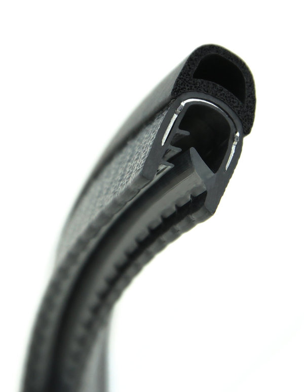 DO12 - PVC/ EPDM Kantenschutz Dichtungs Profil Gummi Dichtung oben - Klemmbereich 2 - 5 mm