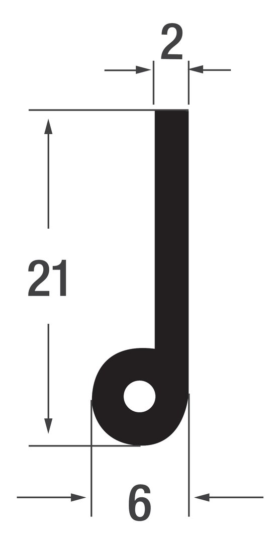 Notenprofil Kederprofil Dichtungsprofil Dichtprofil Gummi 32/16,5mm 