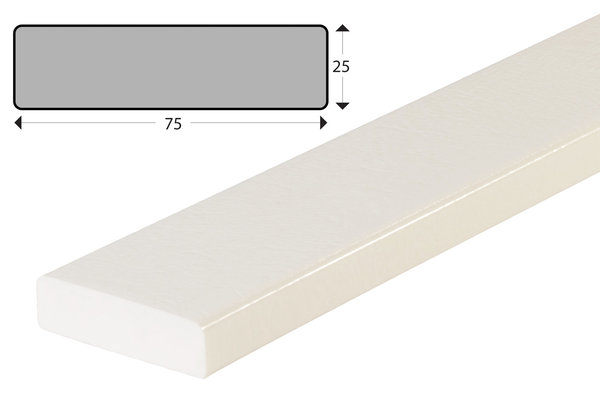 FS3-W Flächenschutzprofil (PU) mit Klebefläche - Weiß - Stoßschutz - Warnprofil - Schutzprofil