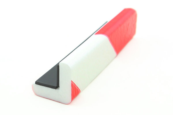 ES1-MAG-RW Eckschutzprofil (PU) mit Magnet - Rot/Weiß - Stoßschutz - Warnprofil - Schutzprofil