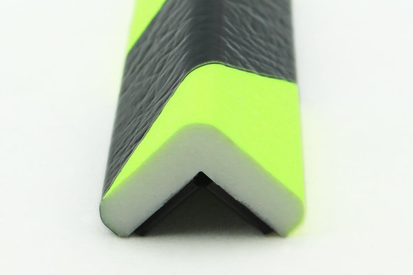 ES1-MAG-NS Eckschutzprofil (PU) mit Magnet - Neon/Schwarz - Stoßschutz - Warnprofil - Schutzprofil