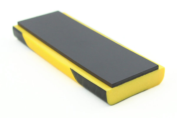 FS1-MAG-GS Flächenschutzprofil (PU) mit Magnet -Gelb/Schwarz - Stoßschutz- Warnprofil - Schutzprofil