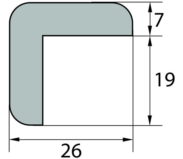 ES1-EK-W Endkappe/Abschluss für Eckschutzprofil ES1 aus PVC - Weiß - zum Einkleben (2 Stück)