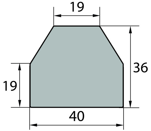FS4-EK-S Endkappe/Abschluss für Flächenschutzprofil FS4 aus PVC - Schwarz - zum Einkleben (2 Stück)