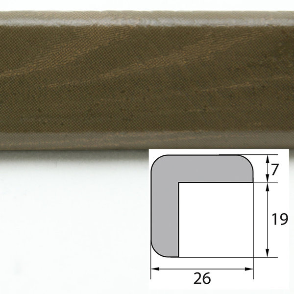 ES1-D-HK Eckschutzprofil (PU) mit Klebefläche - Farbe: Holz (Khaki) - Stoßschutz - Schutzprofil