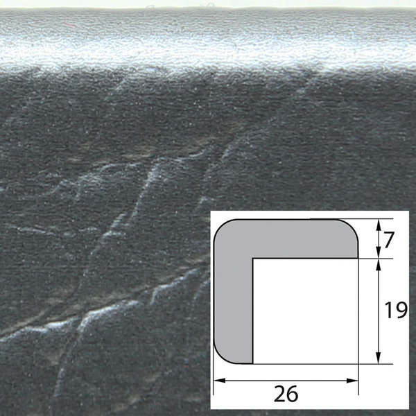 ES1-D-SI Eckschutzprofil (PU) mit Klebefläche in Silber- Stoßschutz - Warnprofil - Schutzprofil