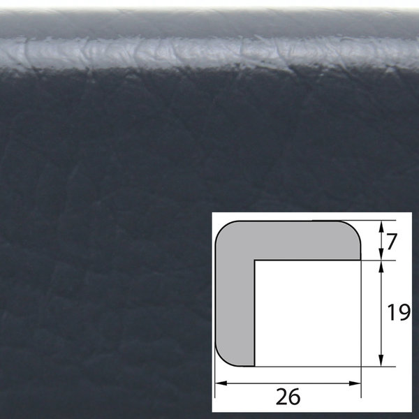 ES1-D-A Eckschutzprofil (PU) mit Klebefläche in Anthrazit - Stoßschutz - Warnprofil - Schutzprofil