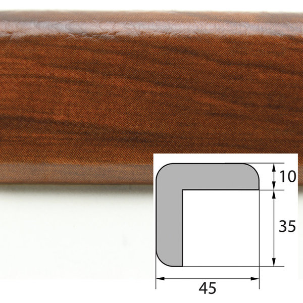 ES2-D-HC Eckschutzprofil (PU) mit Klebefläche - Farbe: Holz (Kirsche) - Stoßschutz - Schutzprofil