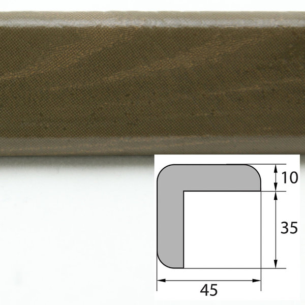 ES2-D-HK Eckschutzprofil (PU) mit Klebefläche - Farbe: Holz (Khaki) - Stoßschutz - Schutzprofil