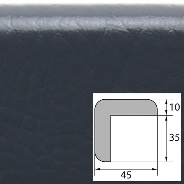 ES2-D-A Eckschutzprofil (PU) mit Klebefläche in Anthrazit - Stoßschutz - Warnprofil - Schutzprofil