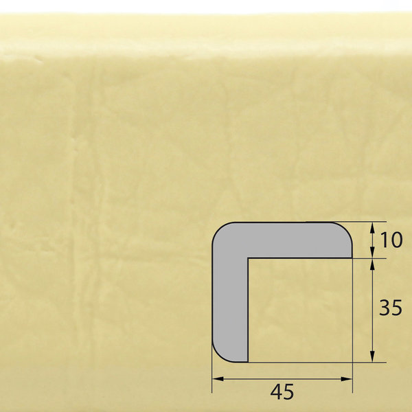 ES2-D-BE Eckschutzprofil (PU) mit Klebefläche in Beige - Stoßschutz - Warnprofil - Schutzprofil