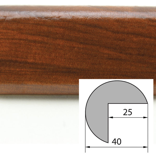 ES4-D-HC Eckschutzprofil (PU) mit Klebefläche - Farbe: Holz (Kirsche) - Stoßschutz - Schutzprofil