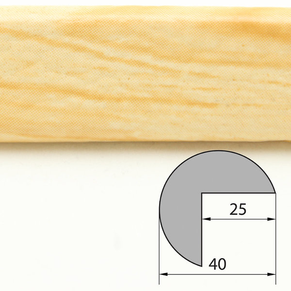 ES4-D-HN Eckschutzprofil (PU) mit Klebefläche - Farbe: Holz (Tanne) - Stoßschutz - Schutzprofil