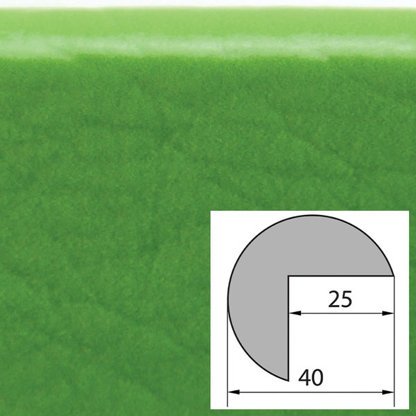ES4-D-GR Eckschutzprofil (PU) mit Klebefläche in Grün - Stoßschutz - Warnprofil - Schutzprofil