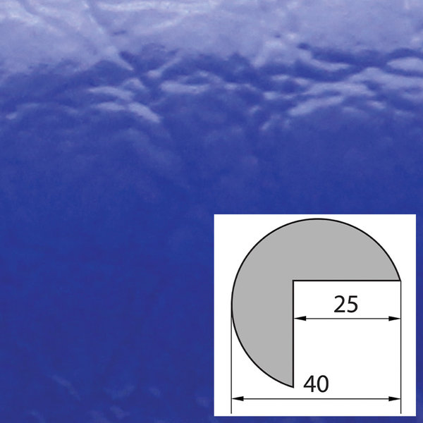 ES4-D-B Eckschutzprofil (PU) mit Klebefläche in Blau - Stoßschutz - Warnprofil - Schutzprofil