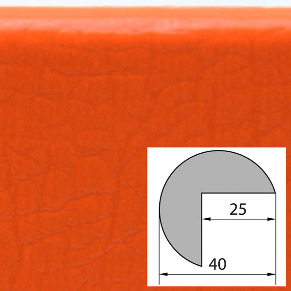 ES4-D-O Eckschutzprofil (PU) mit Klebefläche in Orange - Stoßschutz - Warnprofil - Schutzprofil