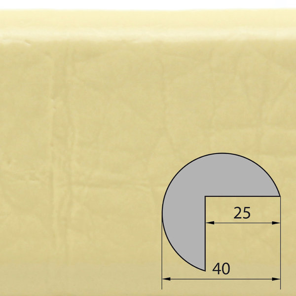 ES4-D-BE Eckschutzprofil (PU) mit Klebefläche in Beige - Stoßschutz - Warnprofil - Schutzprofil