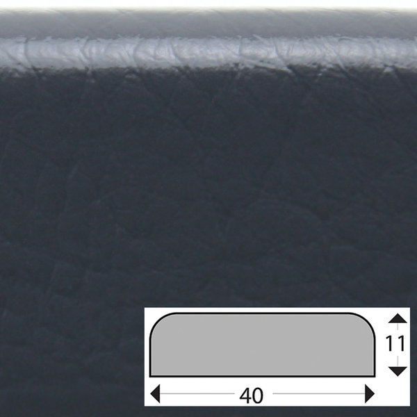 FS1-D-A Flächenschutzprofil (PU) mit Klebefläche in Anthrazit -Stoßschutz- Warnprofil - Schutzprofil