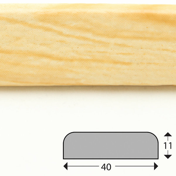 FS1-D-HN Flächenschutzprofil (PU) mit Klebefläche - Farbe: Holz (Tanne) - Stoßschutz - Schutzprofil