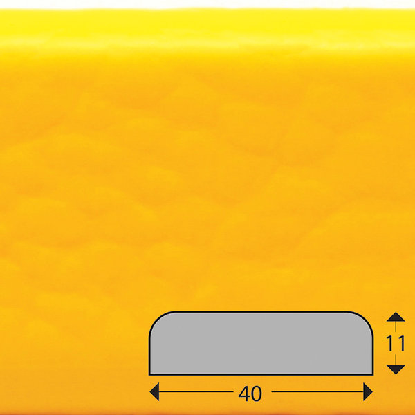 FS1-D-GE Flächenschutzprofil (PU) mit Klebefläche in Gelb - Stoßschutz - Warnprofil - Schutzprofil