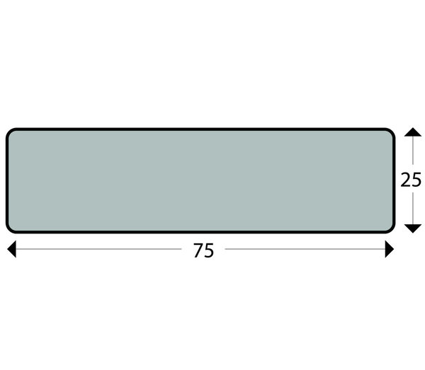 FS3-D-S Flächenschutzprofil (PU) mit Klebefläche in Schwarz - Stoßschutz - Warnprofil - Schutzprofil