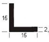 WKP13 - 5 Meter - TPE Vollgummi Winkelprofil L - Profil 15x15x2,5 mm  Gummidichtung, Türdichtung